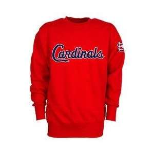 St. Louis Cardinals Crewneck Tackle Twill Fleece by Majestic Athletic 