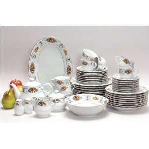  Lynns 498835G Rumford Cobbler 49 Piece Porcelain Dinner 