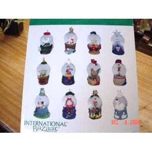  Water Globe Ornaments 12 Days Xmas 