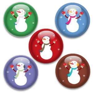    Decorative Magnets or Push Pins 5 Big Snowmen: Kitchen & Dining