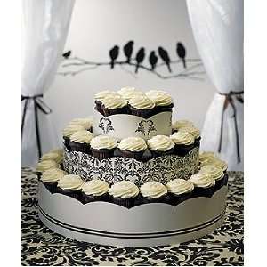    Grand Display Tower for Cupcakes   Love Bird Damask