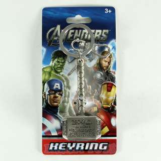 Marvel Studios 3 Thor Hammer Pewter Keychain   Ring 077764674198 