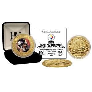  Highland Mint THM BENRCOLGFK Ben Roethlisberger 24KT Gold 