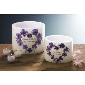   : Hydrangea Pearl Purple Keepsake Wax Lantern   Large: Home & Kitchen