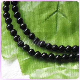 100 pcs 4mm Black Onyx Agate Round Gemstone Loose Beads  