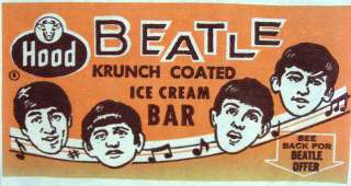 BEATLES ICE CREAM BAR WRAPPER 1960s  