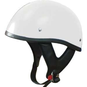  THH T 69 Solid Half Helmet Large  White: Automotive