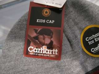 NEW Carhartt Kids Winter O/S Skull Cap Hat Beanie GREY