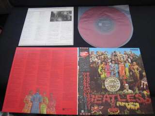 Beatles Sgt. Peppers Japan Red Wax Vinyl MONO LP 1982 Black OBI 