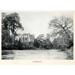 1904 Print Auchendrane Castle River Doon Scotland Ayrshire Landscape 