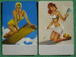   ART BEACH FASHIONS & SHY DIVER PLAYING CARDS 1950s MINT OLD  