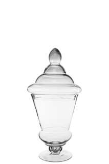 16.75 Brand New Clear Glass Apothecary Jar. Great for Candy Buffet