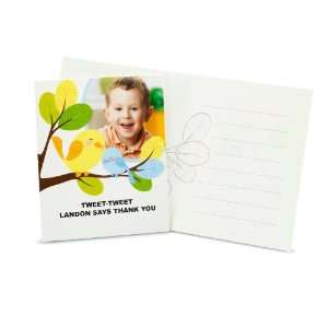  Sweet Tweet Bird Blue   Personalized Thank You Notes (8 