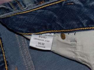 Silver SUKI Jeans 34 x 32 Womens Bootcut Flare Indigo L9916SA338 Z1587 