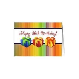  Happy 56th Birthday   Colorful Gifts Card: Toys & Games