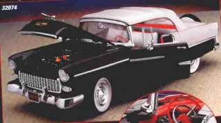 ERTL 1:18 1955 Chevy Belair Top up Convertible BLACK  