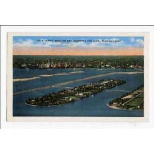   Palm Island, Biscayne Bay, Causeway and Miami, Florida
