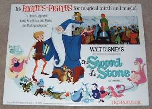 Walt Disneys SWORD IN THE STONE   movie poster print  