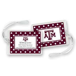  Texas A&M Simple Dot Luggage Tags 