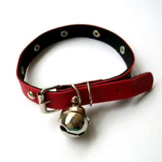 Red Small Dog Cat Pet Collar Bell 7.5 10  