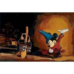   Jim Salvati Disney Fine Art The Sorcerers Apprentice Giclee on Canvas