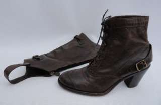 BN BELSTAFF DK Brown KNEE & ANKLE Two Way Wear Leather Boots UK4 EU37 
