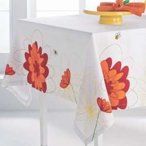    Bizzy Bee Printed Tablecloth   Square (60 x 60): Home & Kitchen