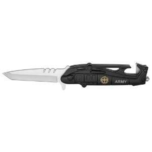  3 Spring Loaded Army Helicopter Folding Knife   Black 