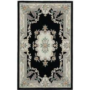  Rugs America New Aubusson Black 510 320   5 x 8