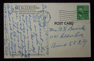 1950 Municipal University Blackstone Hotel Omaha NE PC  