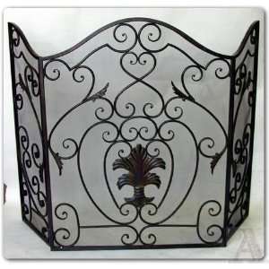  Fleur De Lis Fireplace Screen