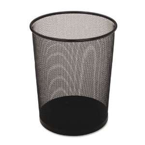  Mesh Wastebasket, Round, 5 gal, Black   Sold As 1 Each   Steel mesh 