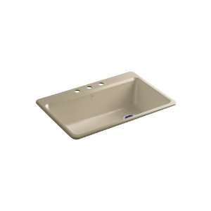 KOHLER K 5871 3 33 Riverby Self Rimming Single Basin Kitchen Sink with 