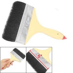  Amico Wood Handle 5 Width Black Hair Oil Paint Brush Tool 