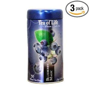 Tea of Life Platinum Collection,Blueberry Magic, 50 Count Round Tea 