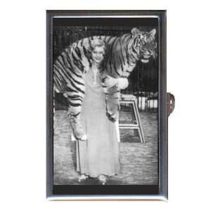  Circus Lady Tiger Retro Photo Coin, Mint or Pill Box Made 