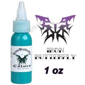  Iron Butterfly Tattoo Ink 1 OZ ROCABILLY GREEN New NR Health 