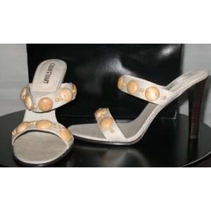  New Victorias Secret $49 Beaded Canvas Stiletto Sandals 