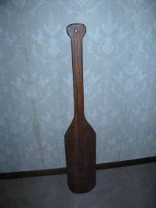 VINTAGE 1968 SOLID WOOD COLLEGE FRATERNITY PADDLE  