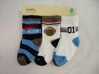 Carters Little Layette Sports Themed Socks 6Pak 12 24m  
