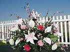 Cemetery Flowers Casablanca Calla Lilies Cherry Branch