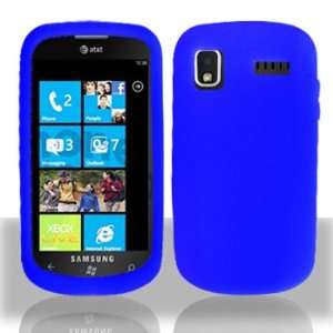  Blue Silicon Rubber Skin Case Cover for Samsung i917 Focus 