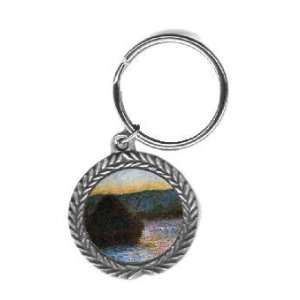  Haylofts Thaw Sunset By Claude Monet Key Chain Office 