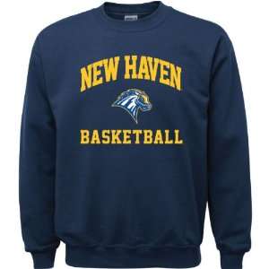 New Haven Chargers Navy Youth Basketball Arch Crewneck Sweatshirt