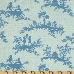   Playtime Toile Seaglass Blue Fabric By The Yard Arts, Crafts & Sewing