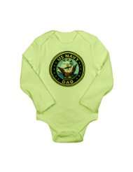 Artsmith, Inc. Long Sleeve Infant Bodysuit US Navy Dad Emblem