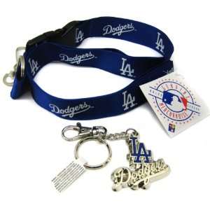  Blue Los Angeles LA Dodgers Keychain Lanyard Pack: Office 
