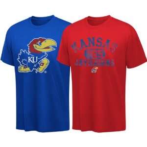  Kansas Jayhawks Two T Shirt Combo Pack: Sports & Outdoors
