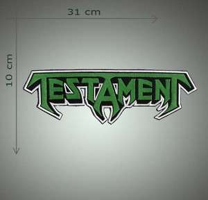 Testament backpatch logo only   Embroidered patch  