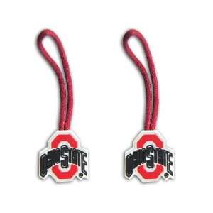     Ohio State Buckeyes Zipper Pull Charm Tag Set Luggage Pet ID NCAA